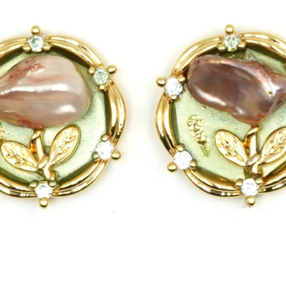 Elegant Vintage-Inspired Pearl & CZ Earrings